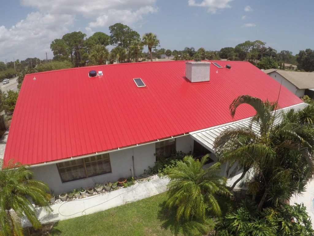 Red Metal roofing by Stronghold Roofing