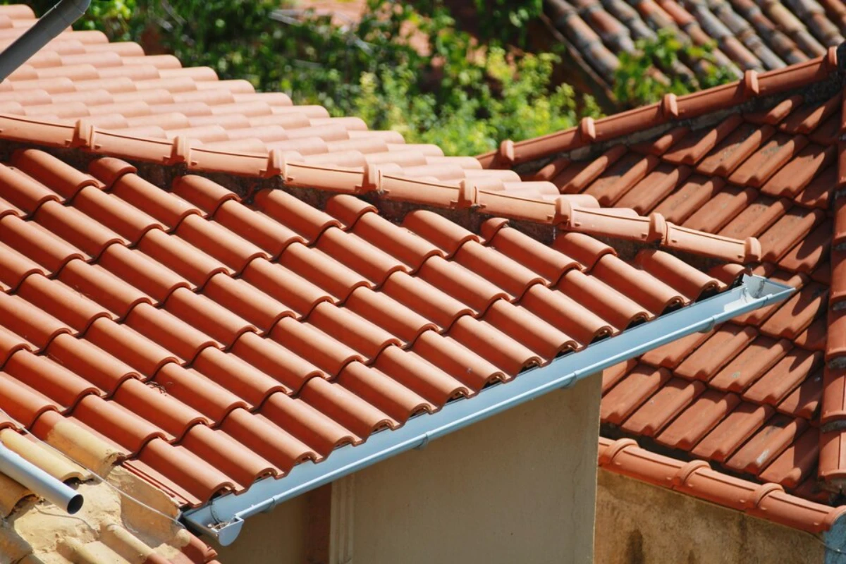 Stack of roof tiles