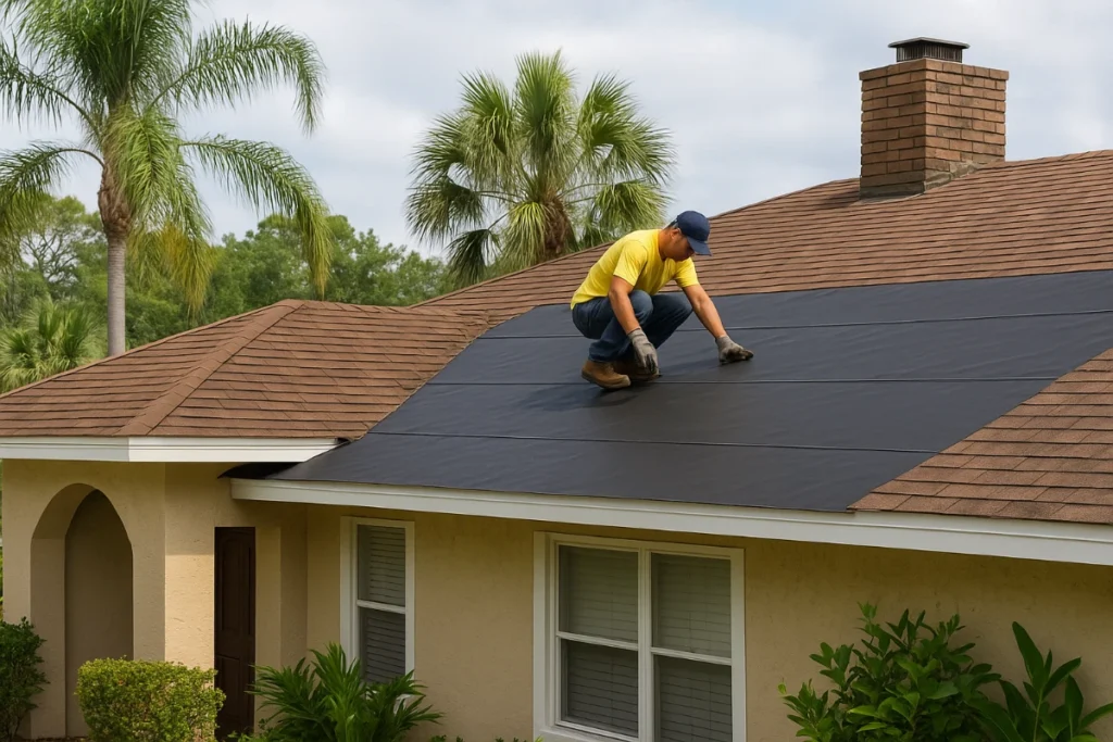Installing Secondary Water Barrier on Florida Home Roof